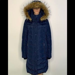 Tommy Hilfiger Blue Parka Trench Coat